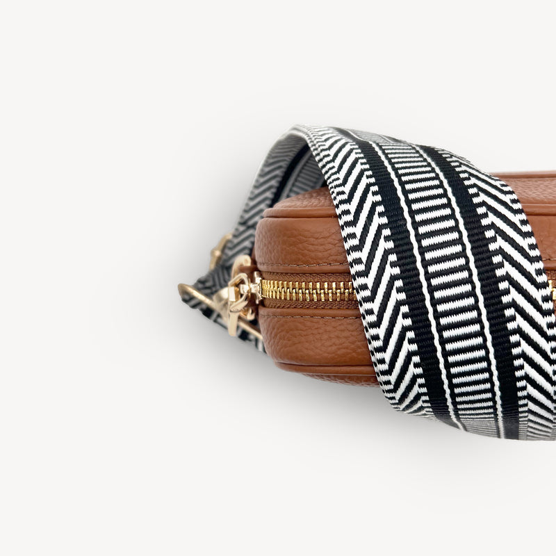 Black & White Stripe Aztec Strap