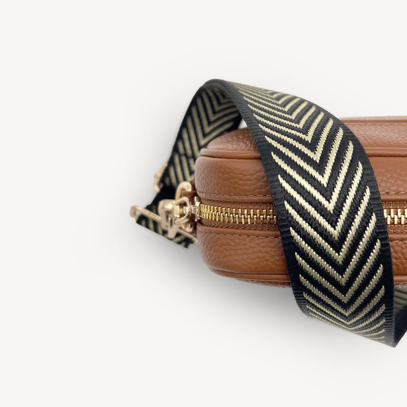 Black & Gold Chevron Strap
