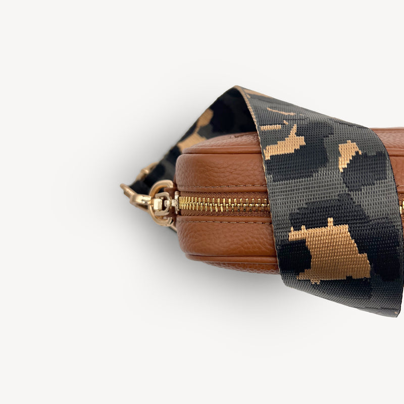 Grey & Gold Leopard Strap