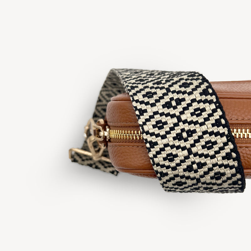 Black & Stone Embroidered Strap