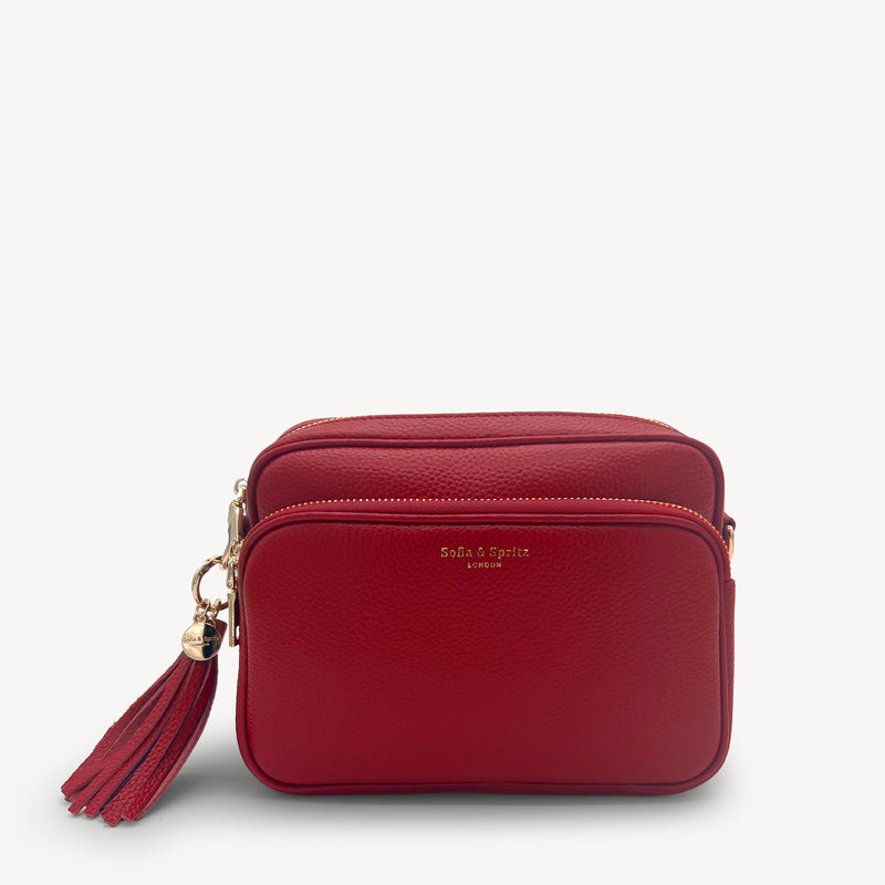 Alba Crossbody Bag - Deep Cherry Red