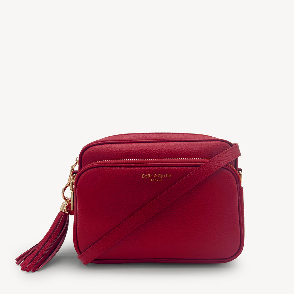 Alba Crossbody Bag - Deep Cherry Red thumbnail-image-1