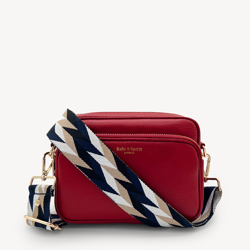 Navy & White Mosaic Strap