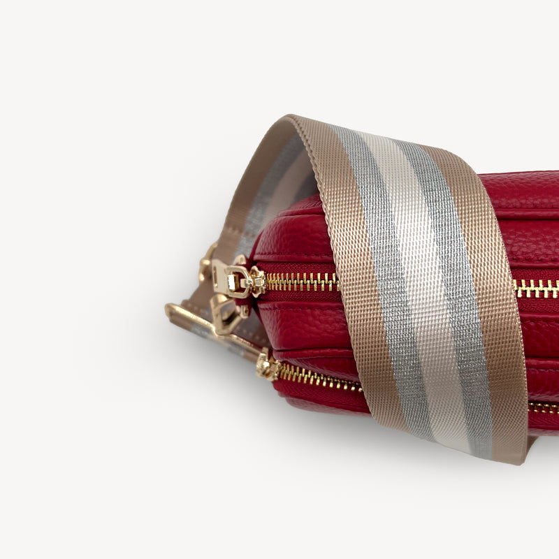 Champagne & Silver Stripe Strap