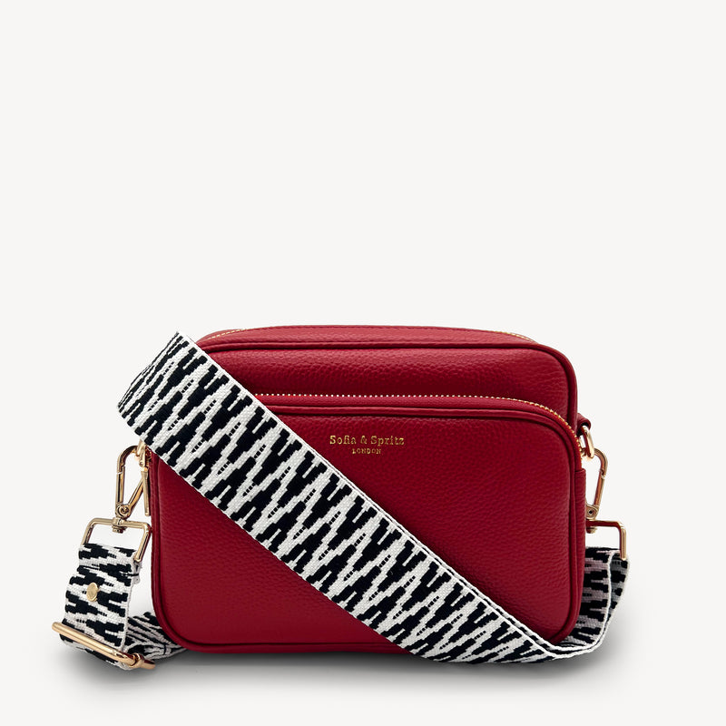 Black & White Zigzag Strap