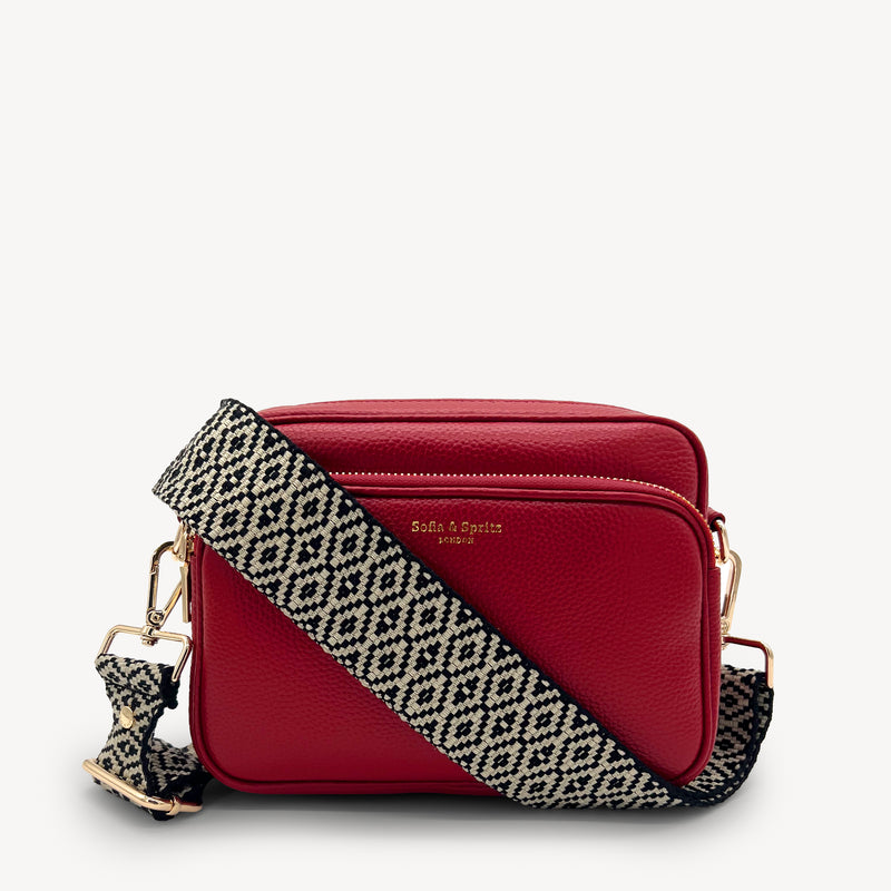 Black & Stone Embroidered Strap