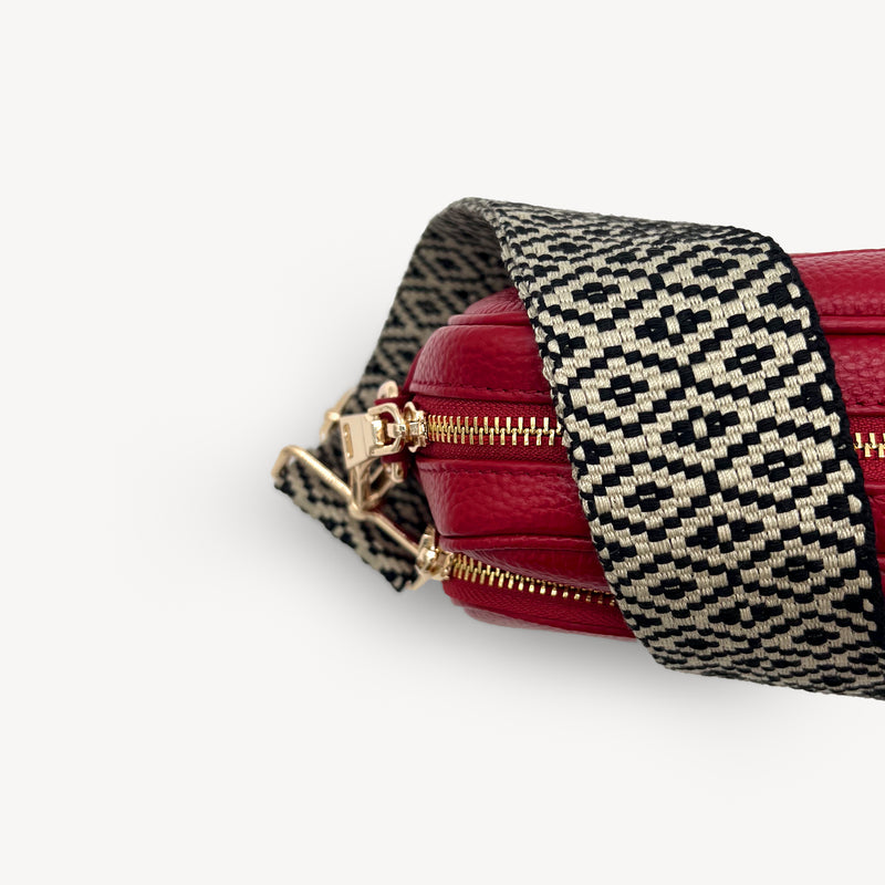 Black & Stone Embroidered Strap