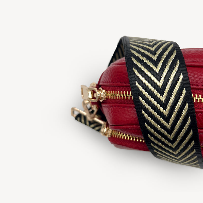 Black & Gold Chevron Strap