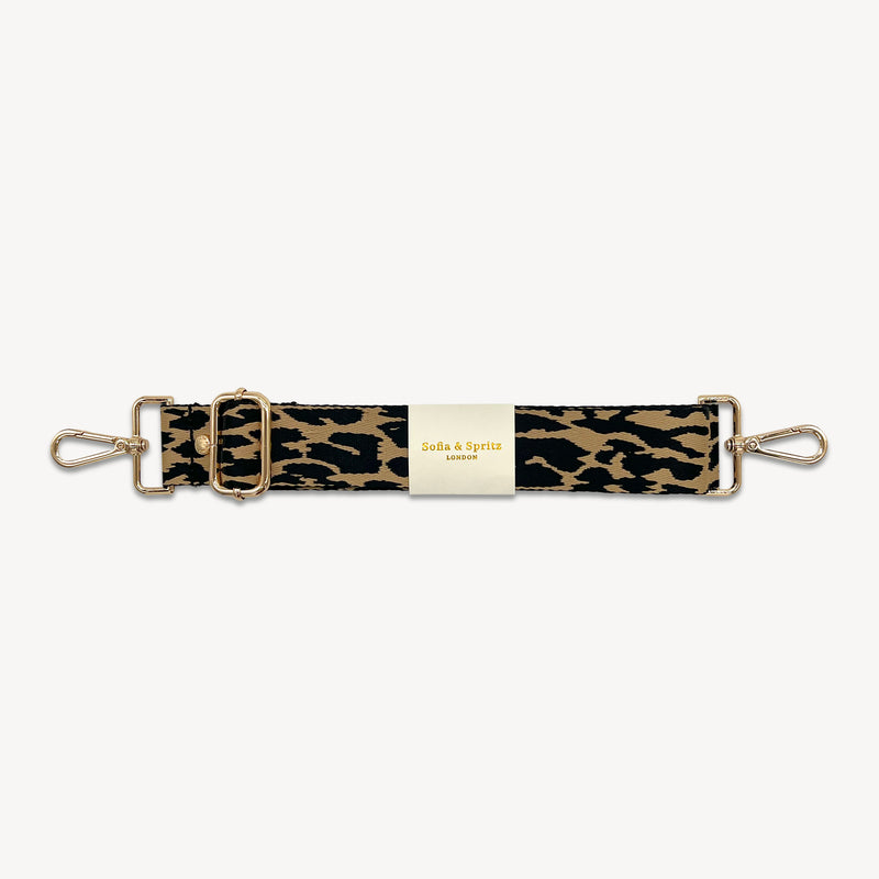 Black & Beige Leopard Strap