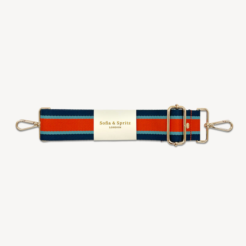 Orange & Navy Stripe Strap