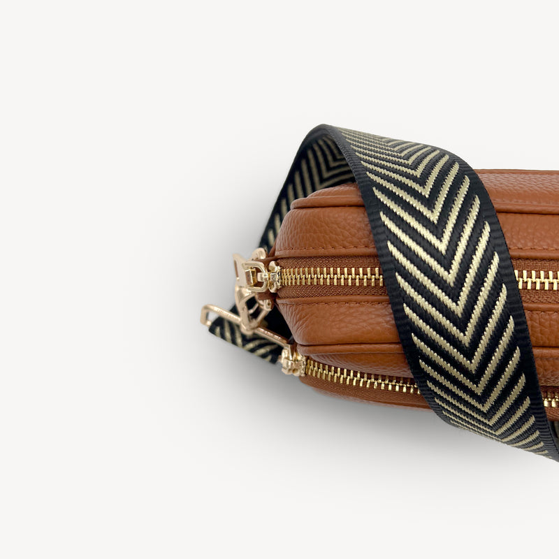 Black & Gold Chevron Strap