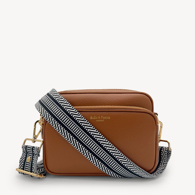 Black & White Stripe Aztec Strap