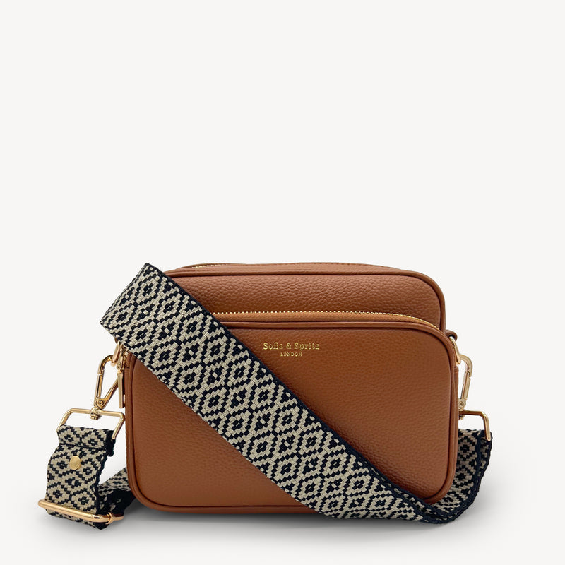 Black & Stone Embroidered Strap