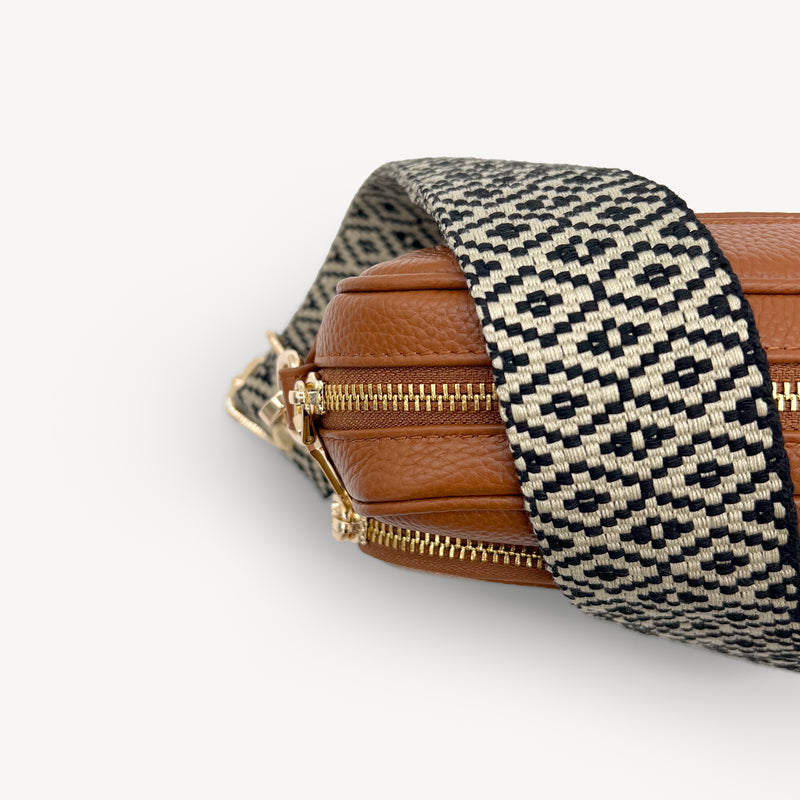 Black & Stone Embroidered Strap