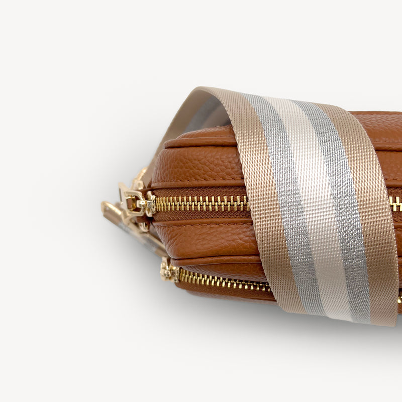 Champagne & Silver Stripe Strap