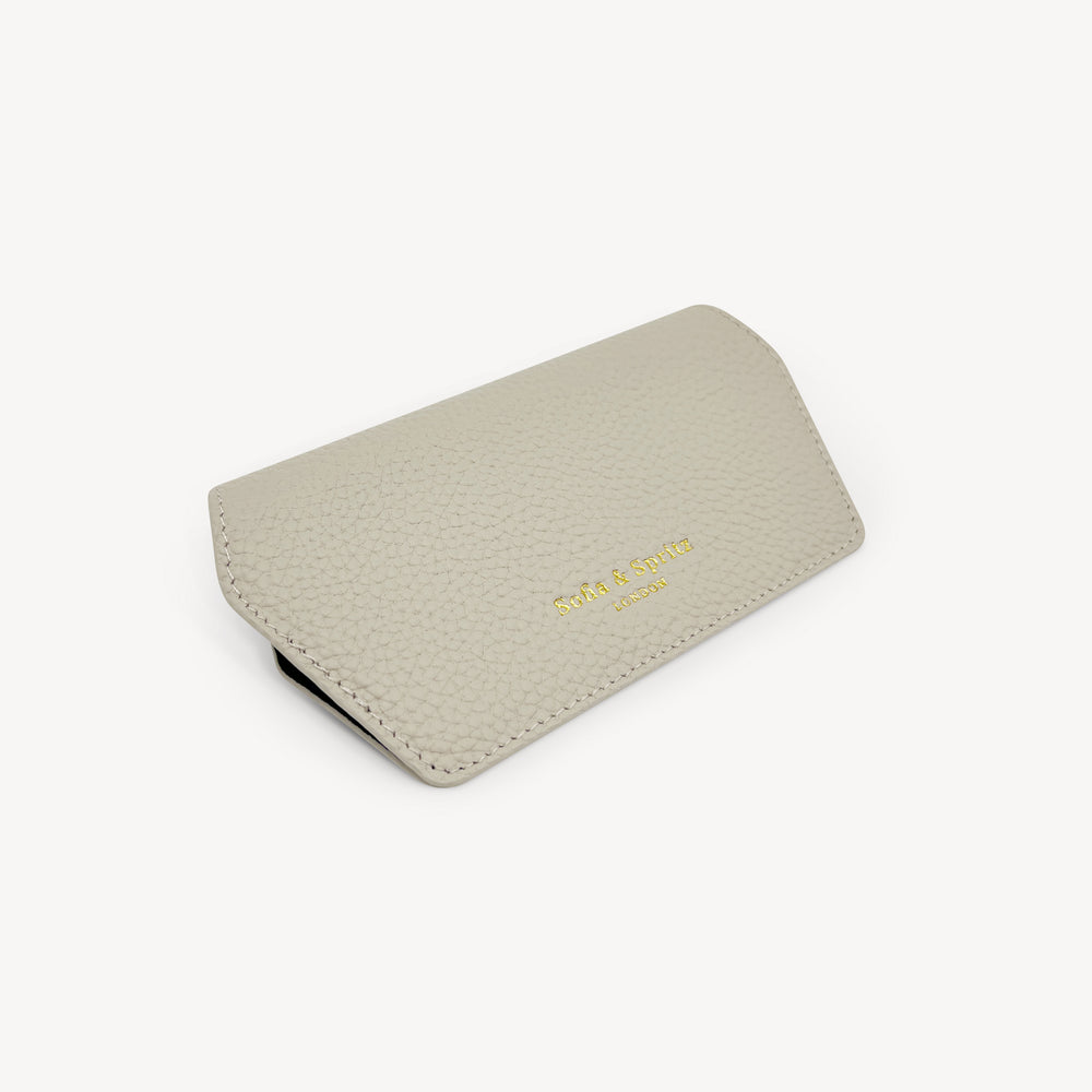 Slim Leather Glasses Case - Stone thumbnail-image-6