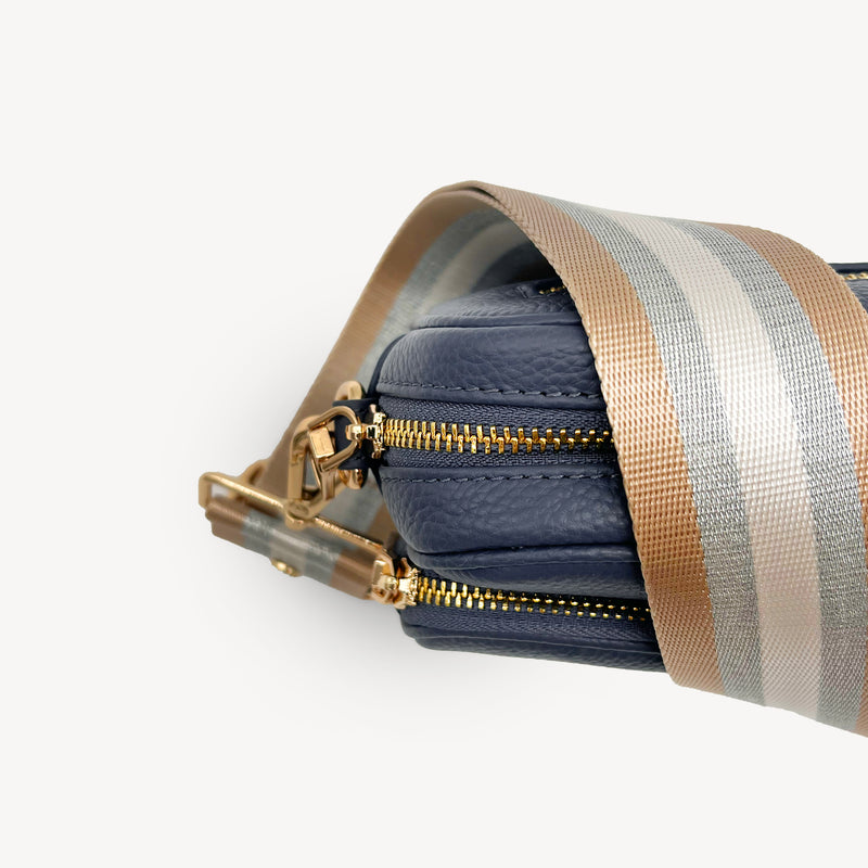 Champagne & Silver Stripe Strap