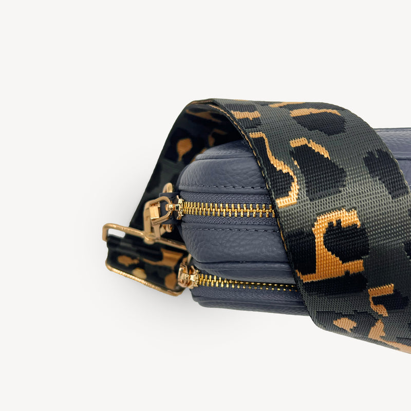 Grey & Gold Leopard Strap