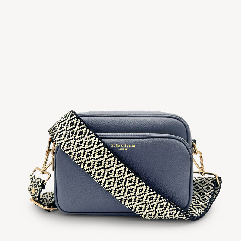 Black & Stone Embroidered Strap