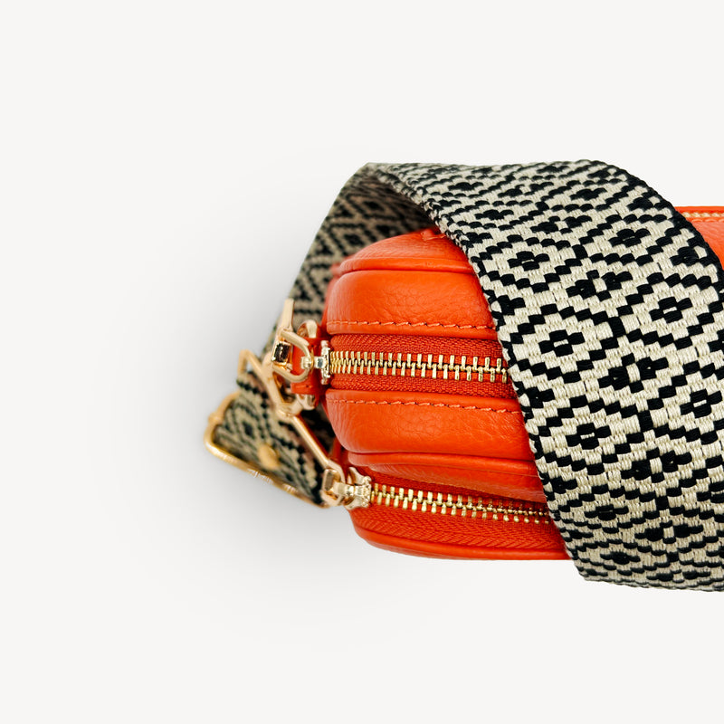 Black & Stone Embroidered Strap