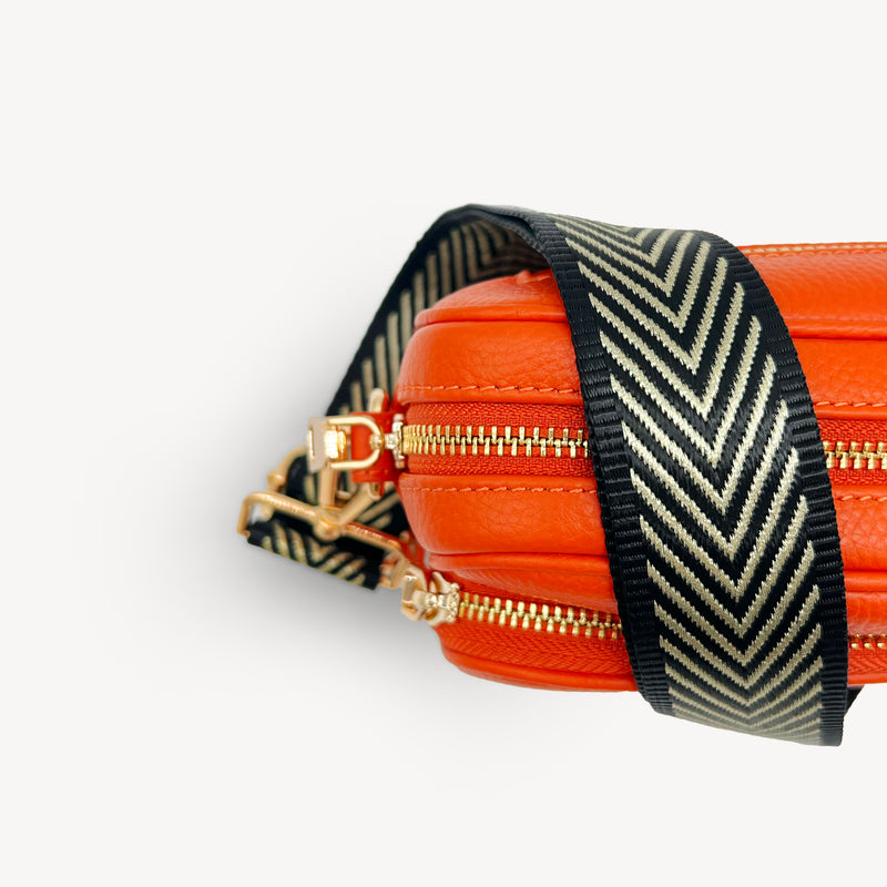 Black & Gold Chevron Strap