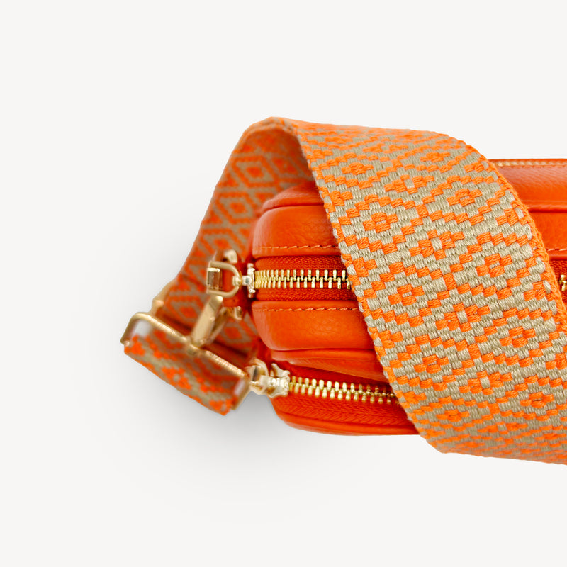 Orange & Stone Embroidered Strap