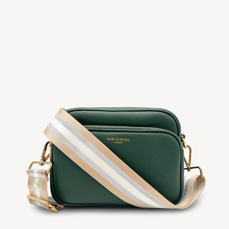 Champagne & Silver Stripe Strap