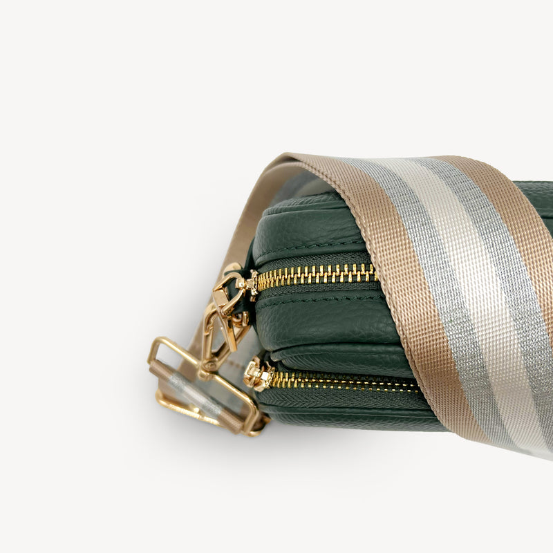 Champagne & Silver Stripe Strap