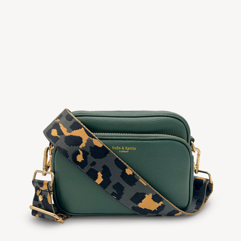 Grey & Gold Leopard Strap