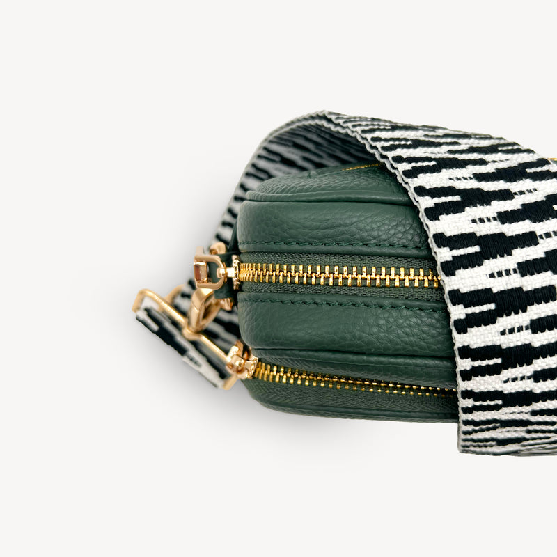 Black & White Zigzag Strap