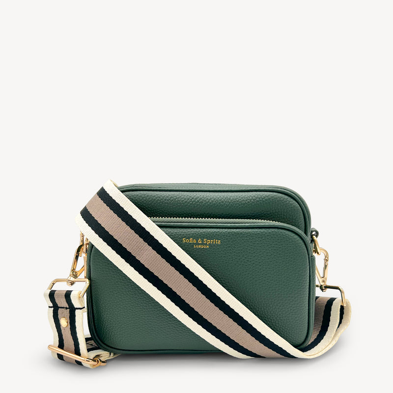 Black, Stone & Tan Stripe Strap