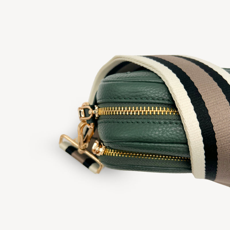 Black, Stone & Tan Stripe Strap