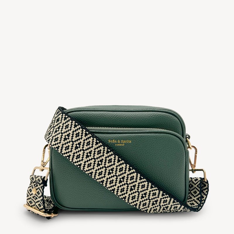 Black & Stone Embroidered Strap