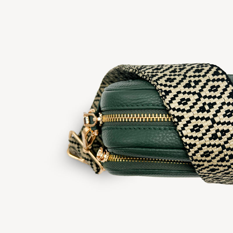 Black & Stone Embroidered Strap