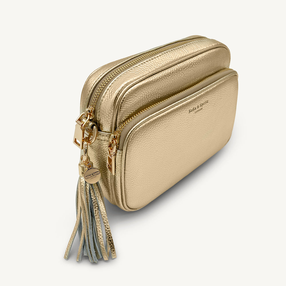 Alba Crossbody Bag - Gold thumbnail-image-3
