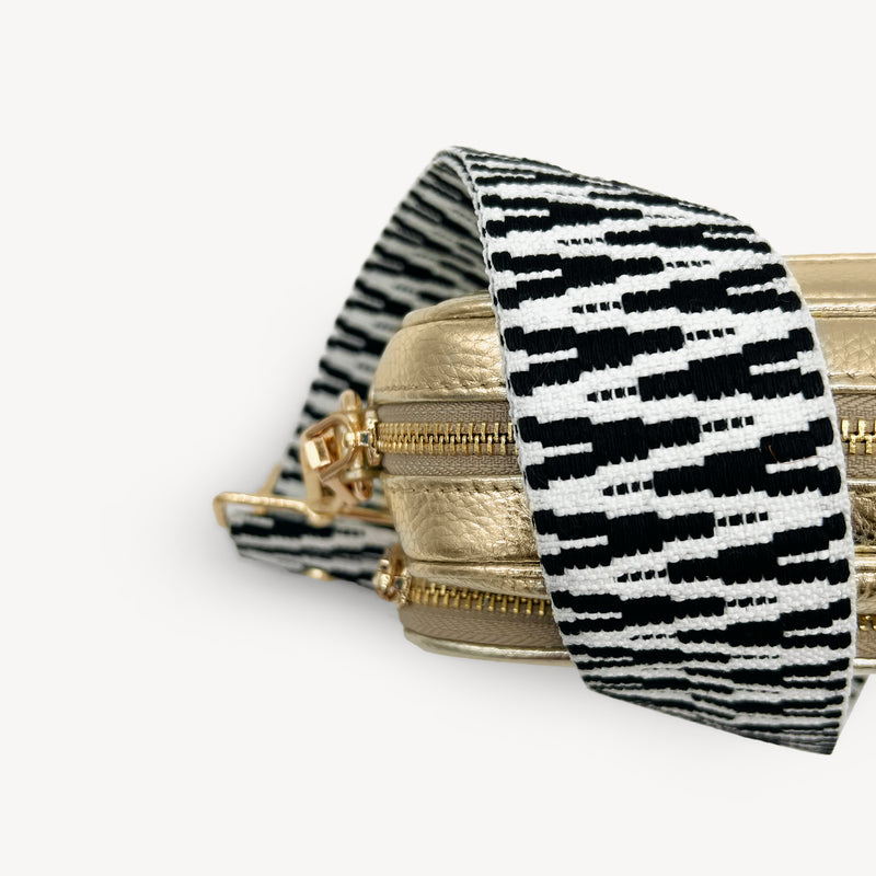 Black & White Zigzag Strap