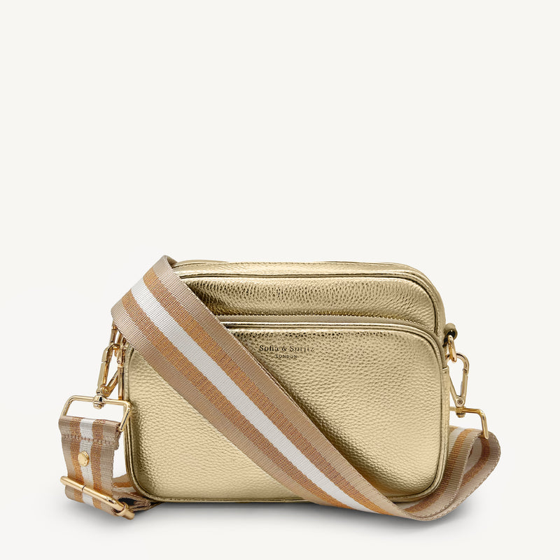 Champagne & Rose Gold Stripe Strap