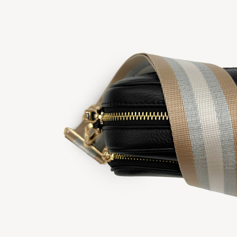 Champagne & Silver Stripe Strap