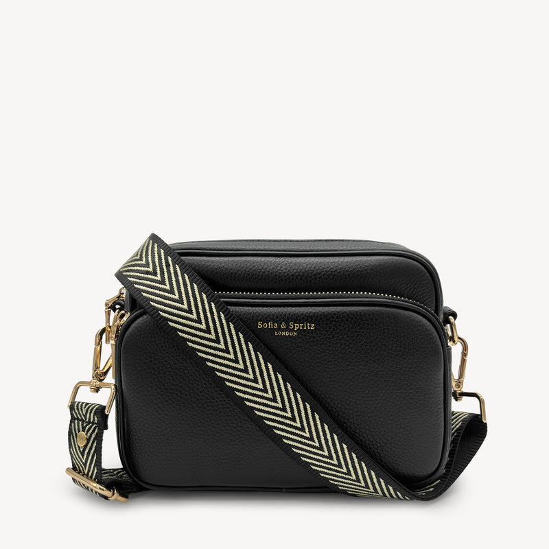 Black & Gold Chevron Strap