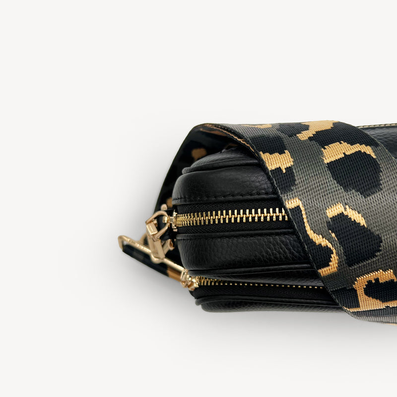 Grey & Gold Leopard Strap