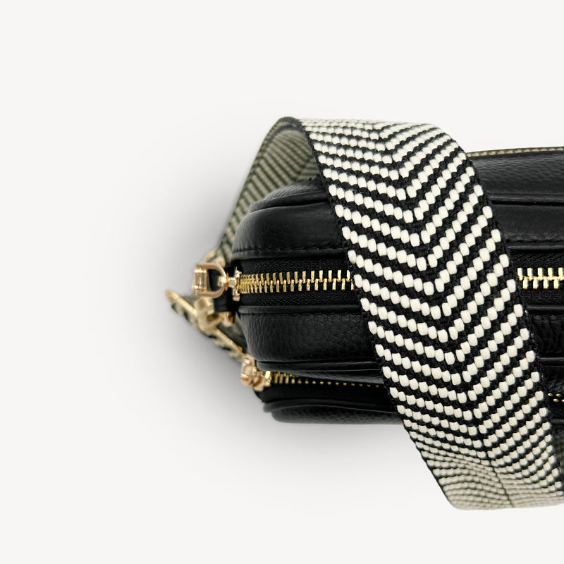 Black & White Chevron Strap