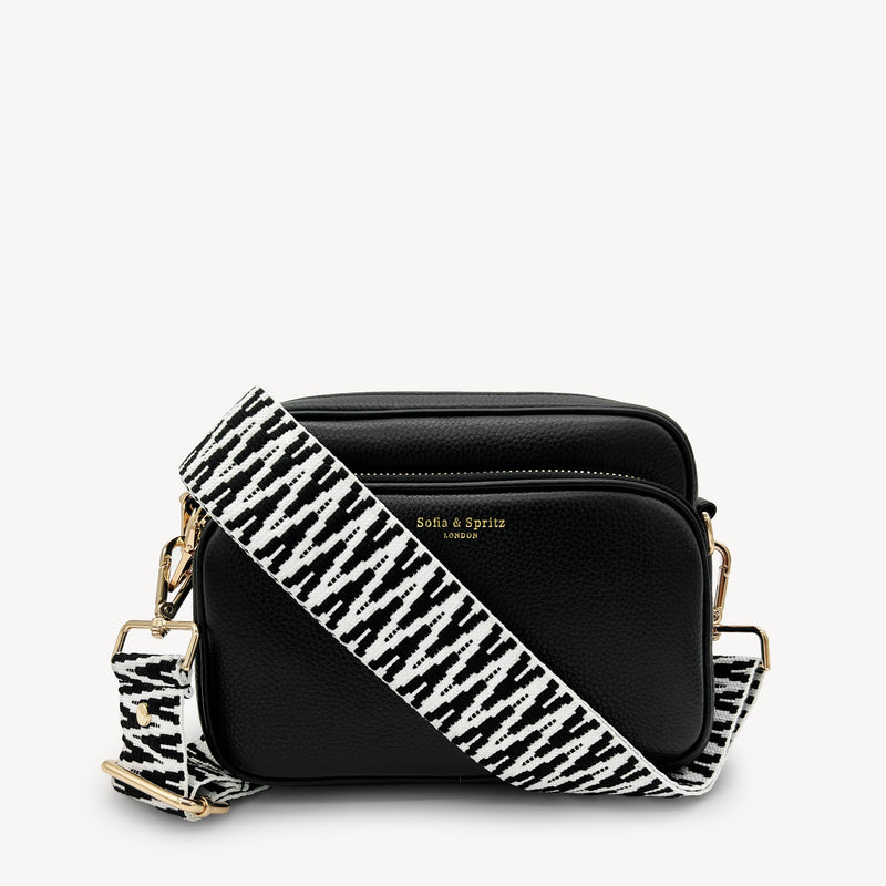 Black & White Zigzag Strap