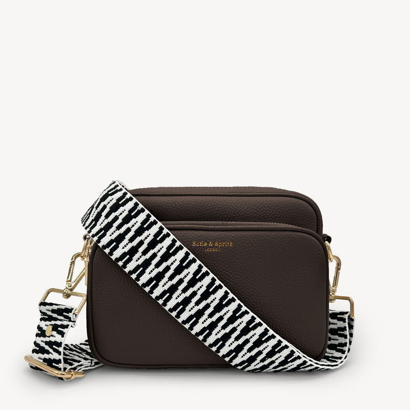 Black & White Zigzag Strap