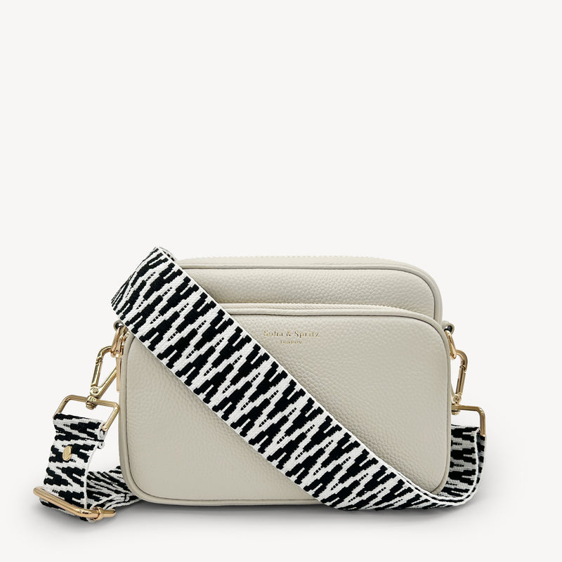 Black & White Zigzag Strap