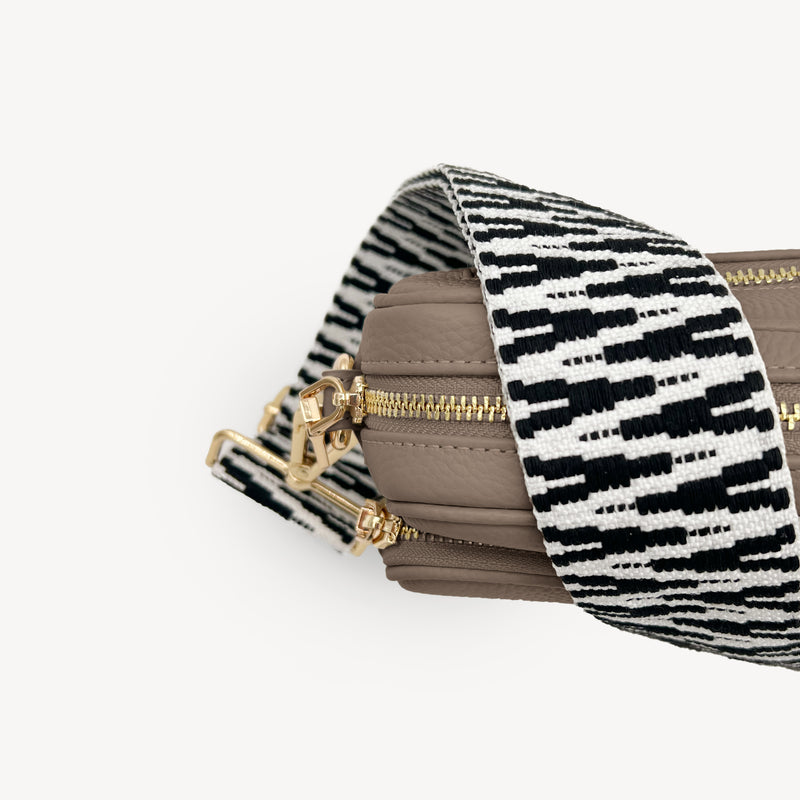 Black & White Zigzag Strap