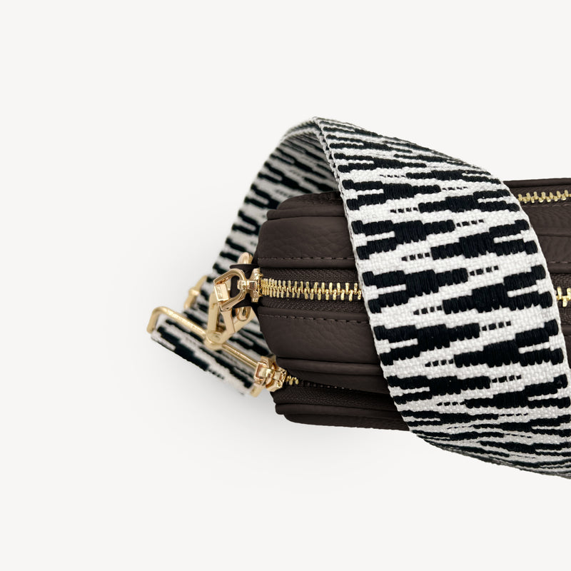 Black & White Zigzag Strap