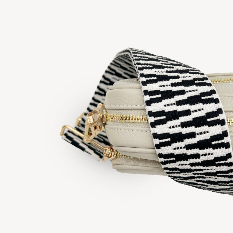 Black & White Zigzag Strap