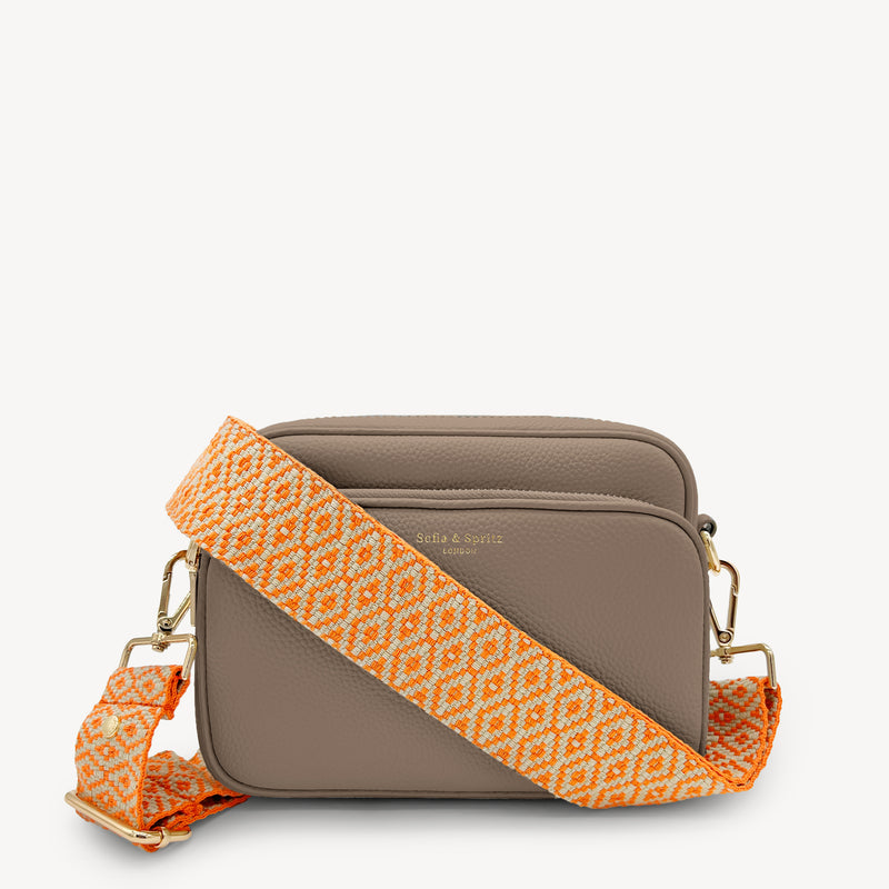 Orange & Stone Embroidered Strap