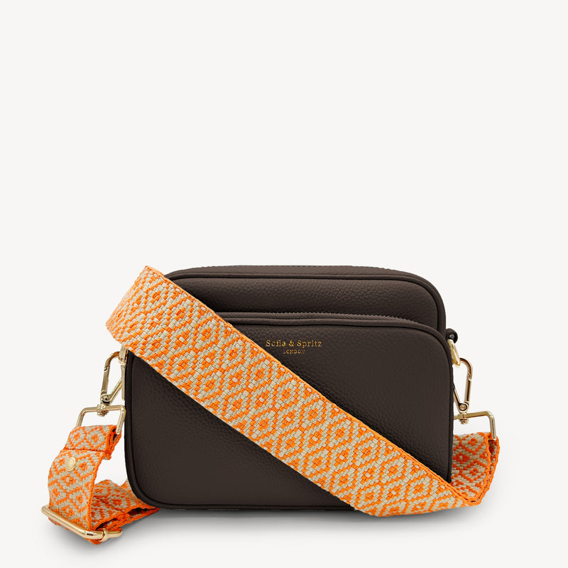 Orange & Stone Embroidered Strap