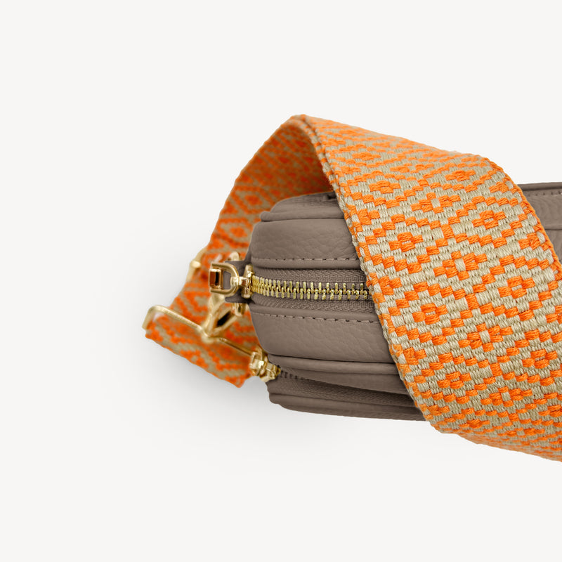 Orange & Stone Embroidered Strap